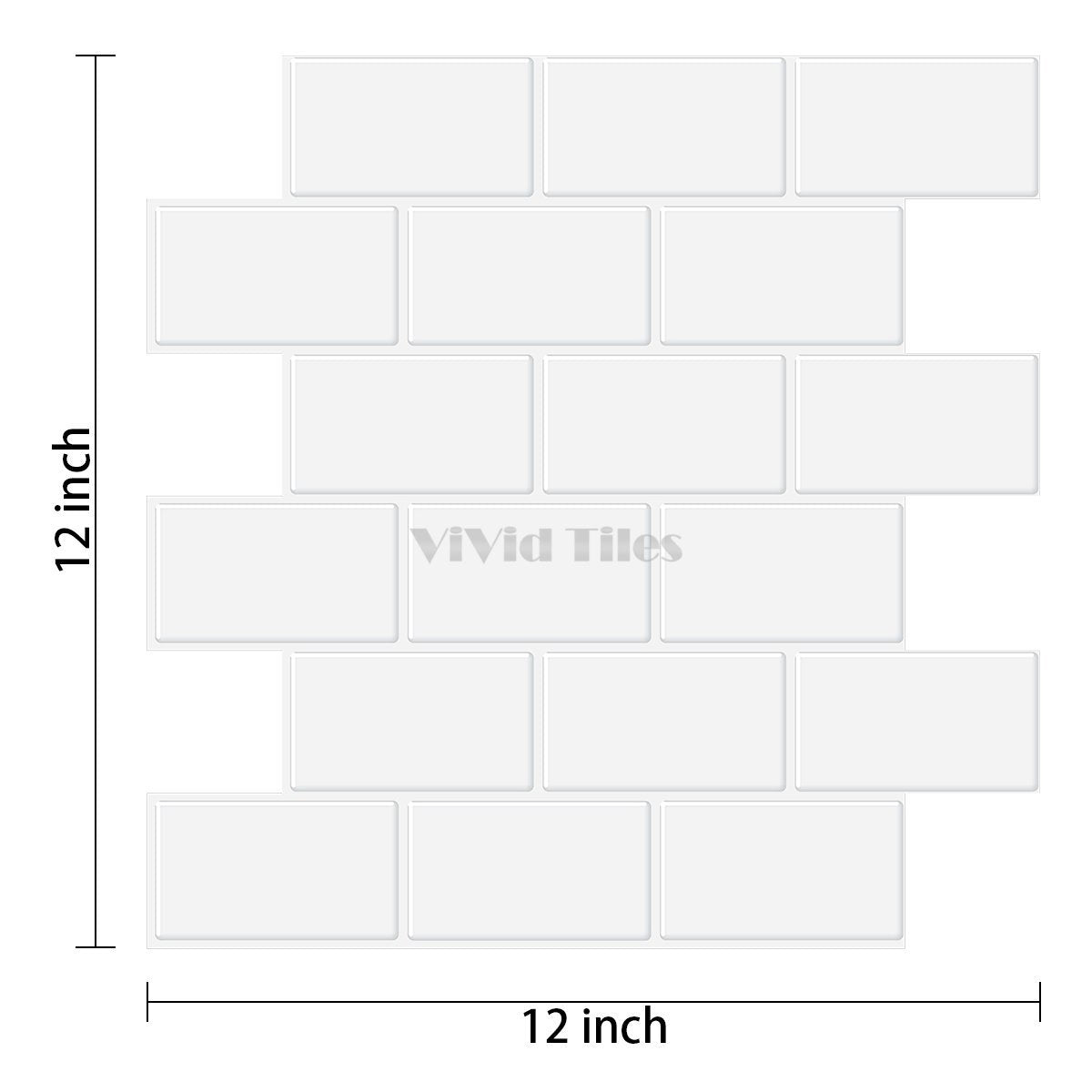 Pure White Brick PET Wall Tile VP112