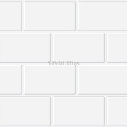 Pure White Brick PET Wall Tile VP112