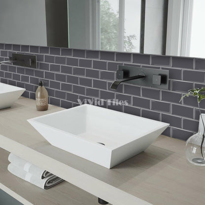 Thick 1.6mm 12.6*10.6 Inch Peel And Stick Pink With White Grout Brick Vinyl Wall Tile Home Decor VP220