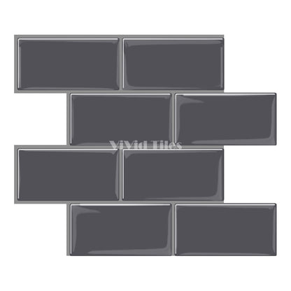 Thick 1.6mm 12.6*10.6 Inch Peel And Stick Pink With White Grout Brick Vinyl Wall Tile Home Decor VP220