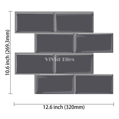 Thick 1.6mm 12.6*10.6 Inch Peel And Stick Pink With White Grout Brick Vinyl Wall Tile Home Decor VP220