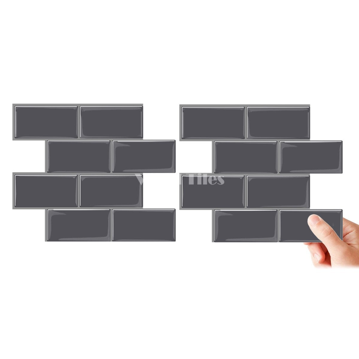 Thick 1.6mm 12.6*10.6 Inch Peel And Stick Pink With White Grout Brick Vinyl Wall Tile Home Decor VP220
