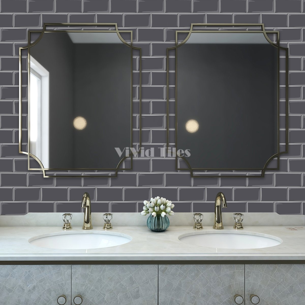 Thick 1.6mm 12.6*10.6 Inch Peel And Stick Pink With White Grout Brick Vinyl Wall Tile Home Decor VP220
