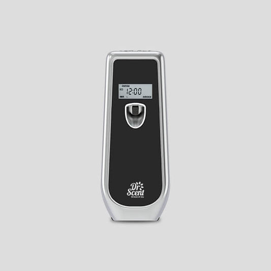 Dr. Scent electronic air freshener on a gray background