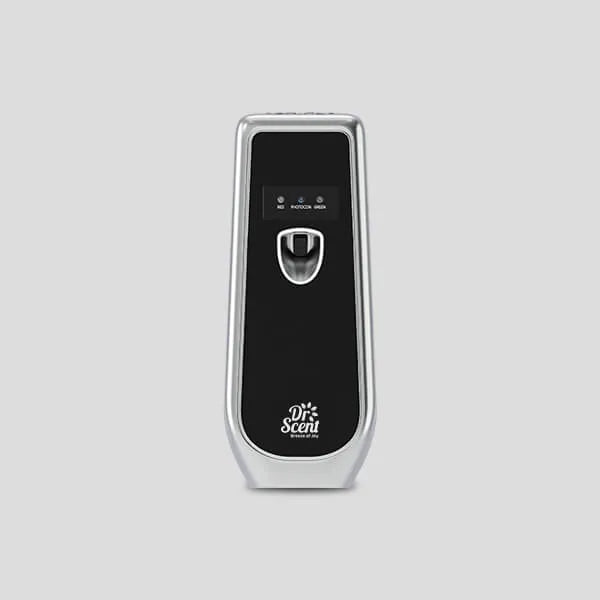 Dr. Scents air freshener dispenser on a light gray background