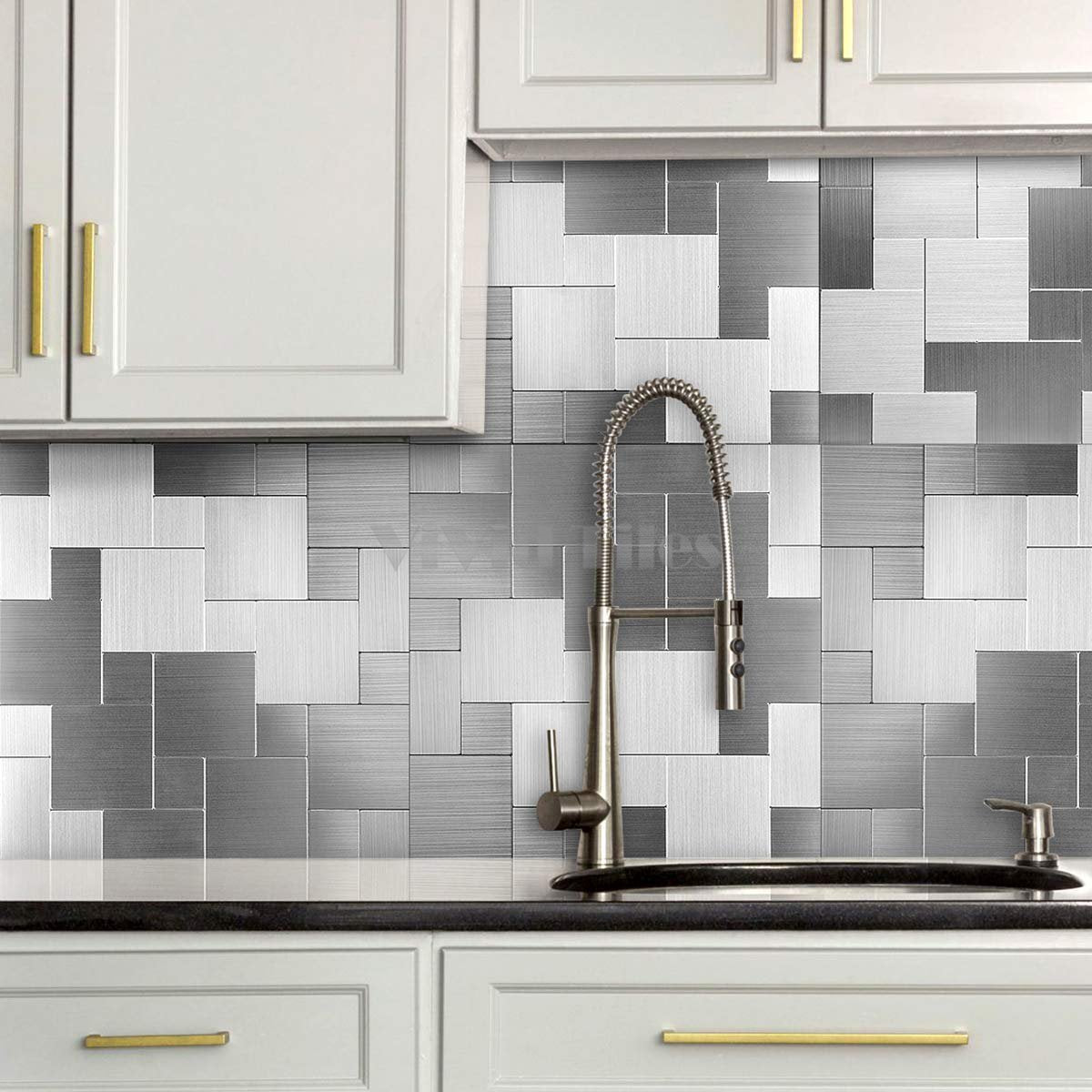 Square Stainless Mosaic Composite Tile WJ-01
