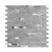 Grey Marble and Metal Mixed Strip Mosaic Tile WJ-03