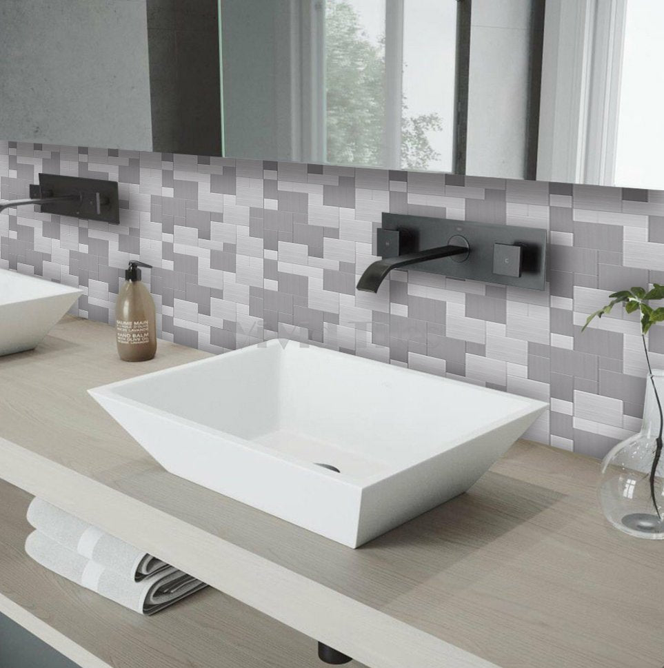 Square Stainless Mosaic Composite Tile WJ-01