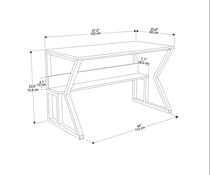 Wake Computer Desk Black White