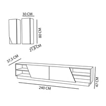 TV Unit Zebra - Black, White-ZBR108TS02