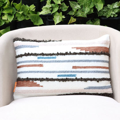 Abstract Colourful Stripes Handwoven Cushion Covers, 40 x 60 cm by Luv Saffron | Souqify