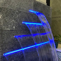 Acrylic spillway waterfall for Swimming Pool by Aquatic Pools & Fountains LLC | Souqify