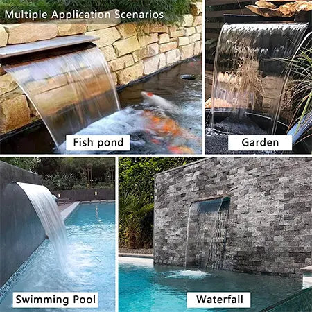 Acrylic spillway waterfall for Swimming Pool by Aquatic Pools & Fountains LLC | Souqify