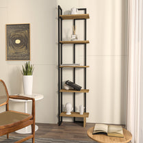 Alice Metal Bookcase-Black&OUD OAK by DECOROTIKA | Souqify