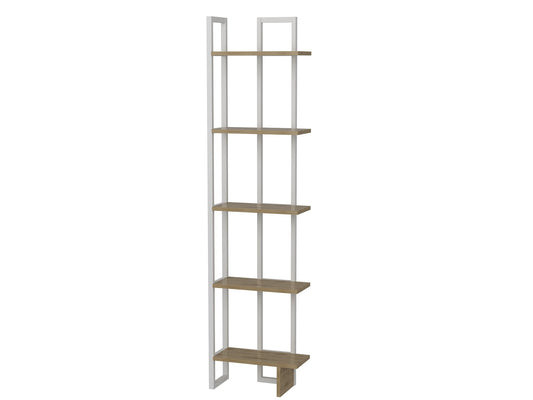 Alice Metal Bookcase-White&OUD OAK by DECOROTIKA | Souqify