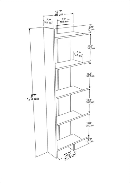 Alice Wood Bookcase-White&Cordoba by DECOROTIKA | Souqify