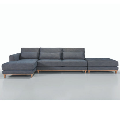 AMBRA CORNER SOFA WITH POUF | MANY FABRICS TO CHOOSE FROM by EWOODS | Souqify