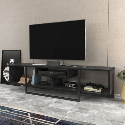 Asal 150 cm TV Unit Bendire and Black by DECOROTIKA | Souqify
