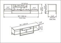 Asal 150 cm TV Unit Bendire and Black by DECOROTIKA | Souqify