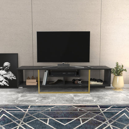 Asal 59" TV Unit - Bendire & Gold by DECOROTIKA | Souqify
