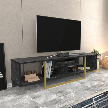 Asal 59" TV Unit - Bendire & Gold by DECOROTIKA | Souqify