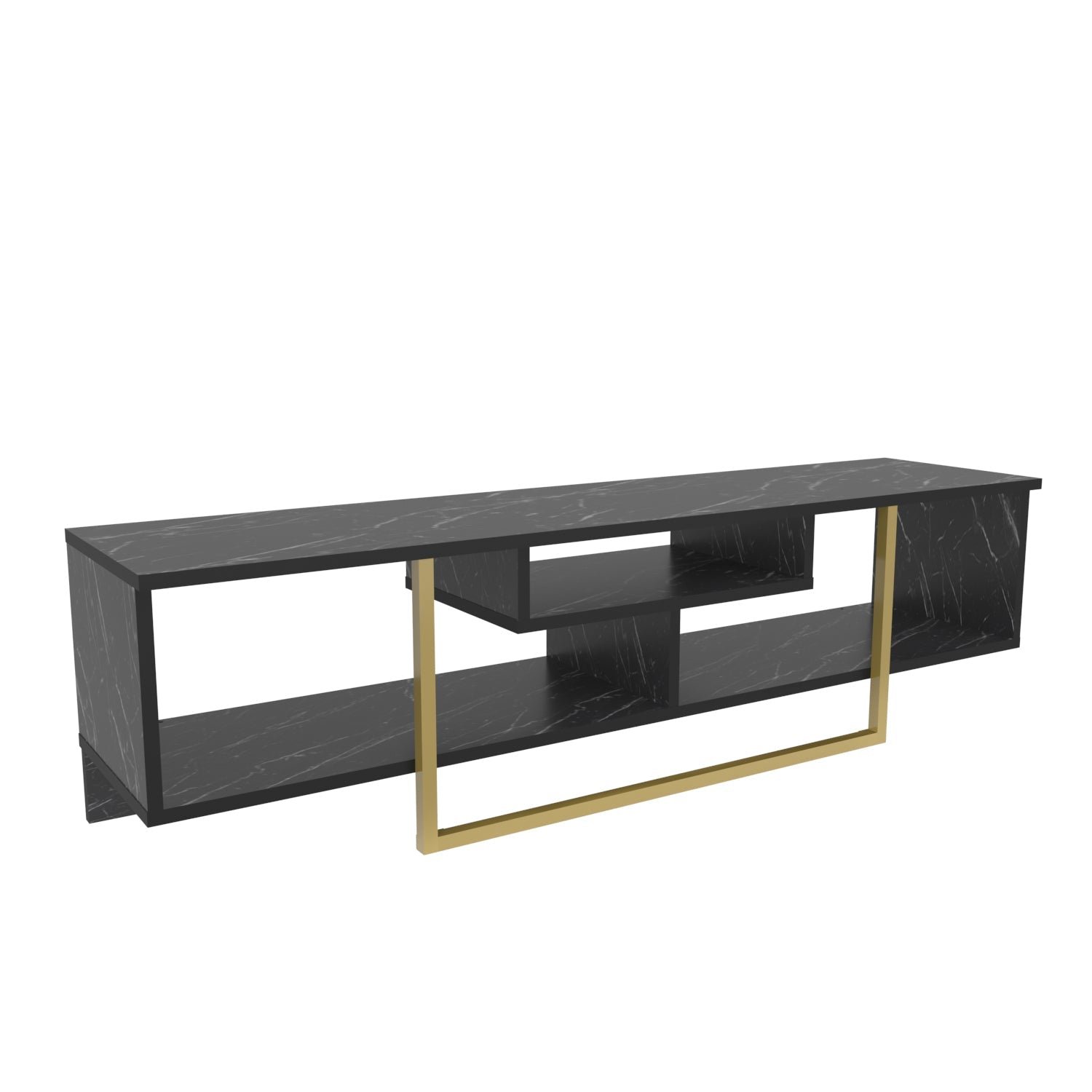 Asal 59" TV Unit - Bendire & Gold by DECOROTIKA | Souqify