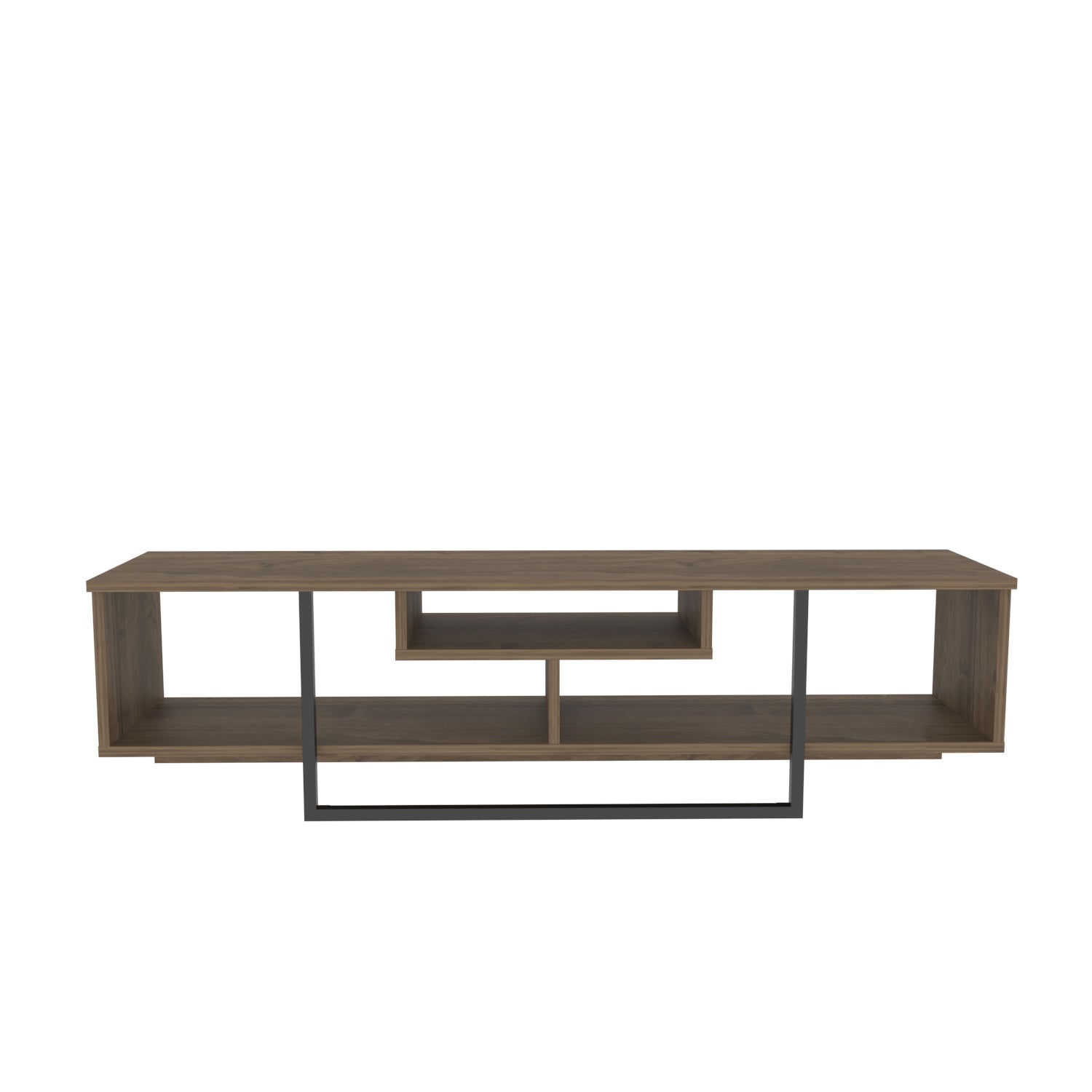Asal 59'' TV Unit - Walnut & Black by DECOROTIKA | Souqify