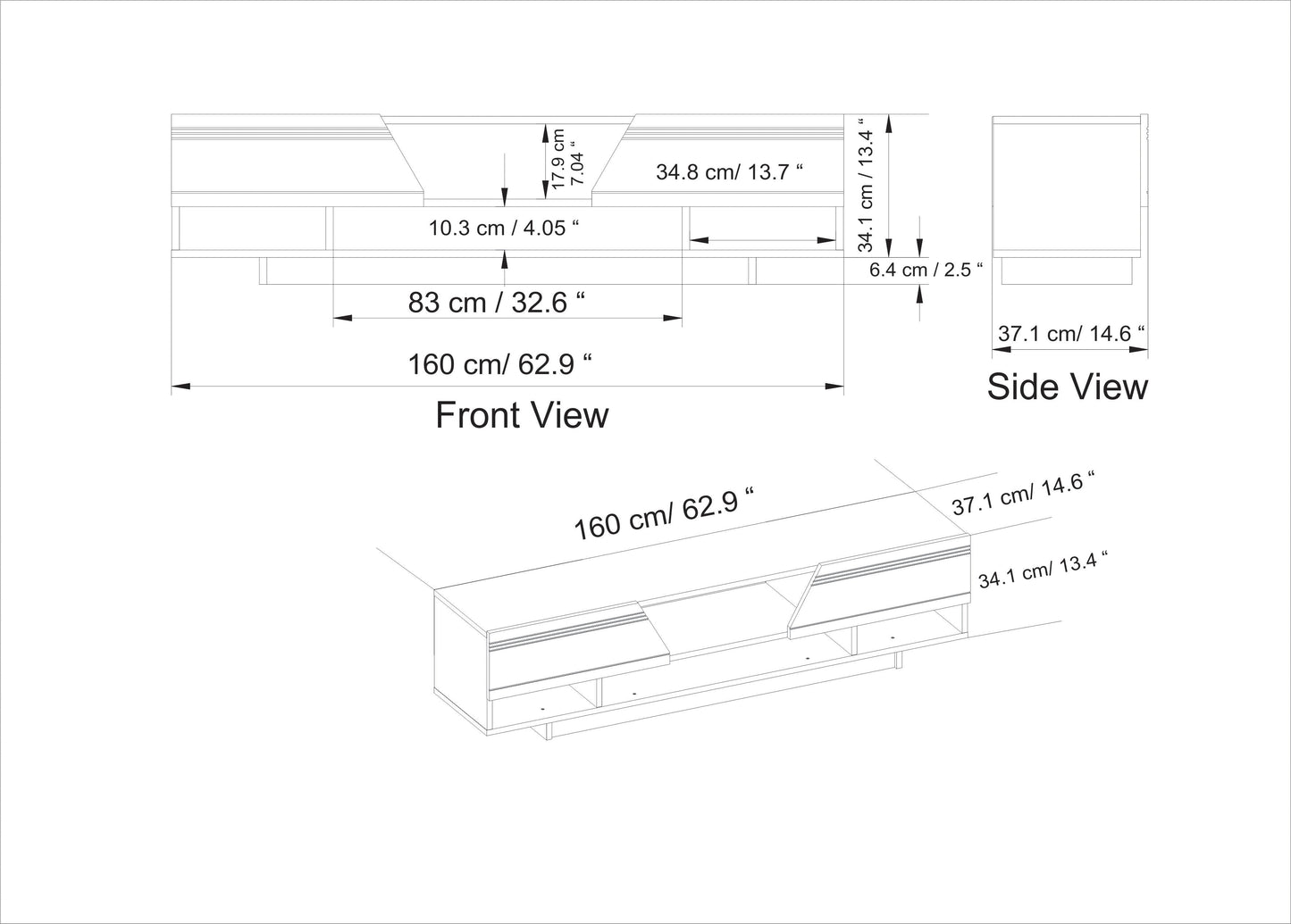Aspatria TV Unit - White by DECOROTIKA | Souqify