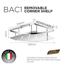 BAC1 - Removable Corner Shelf - Bathroom Accessories by TUSCANI | Souqify