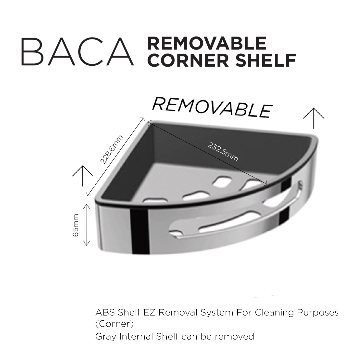 BACA - Removable Corner Shelf - Bathroom Accessories by TUSCANI | Souqify