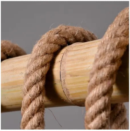 Bamboo hemp rope pendant lights creative restaurant decoration lamps retro bar table garden bamboo hanging light by Zhongsan | Souqify