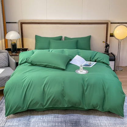 Basic King size 6 pieces, Luna Home Premium Quality Duvet Cover Set. Green color. by 5 | Souqify