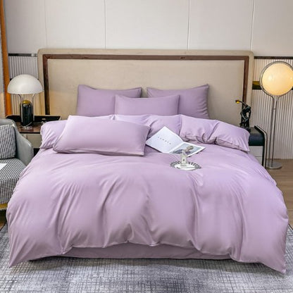 Basic King size 6 pieces, Luna Home Premium Quality Duvet Cover Set. Lavender color. by 5 | Souqify