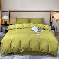 Basic Single Set of 4 Pieces, Luna Home Premium Quality Duvet Cover Set. Pistage color. by 5 | Souqify