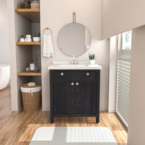 Bathroom Vanity Kardelen Bathroom Vanity-BV31DB01 Dark Blue 87 X 68 X 110 by DECOROTIKA | Souqify