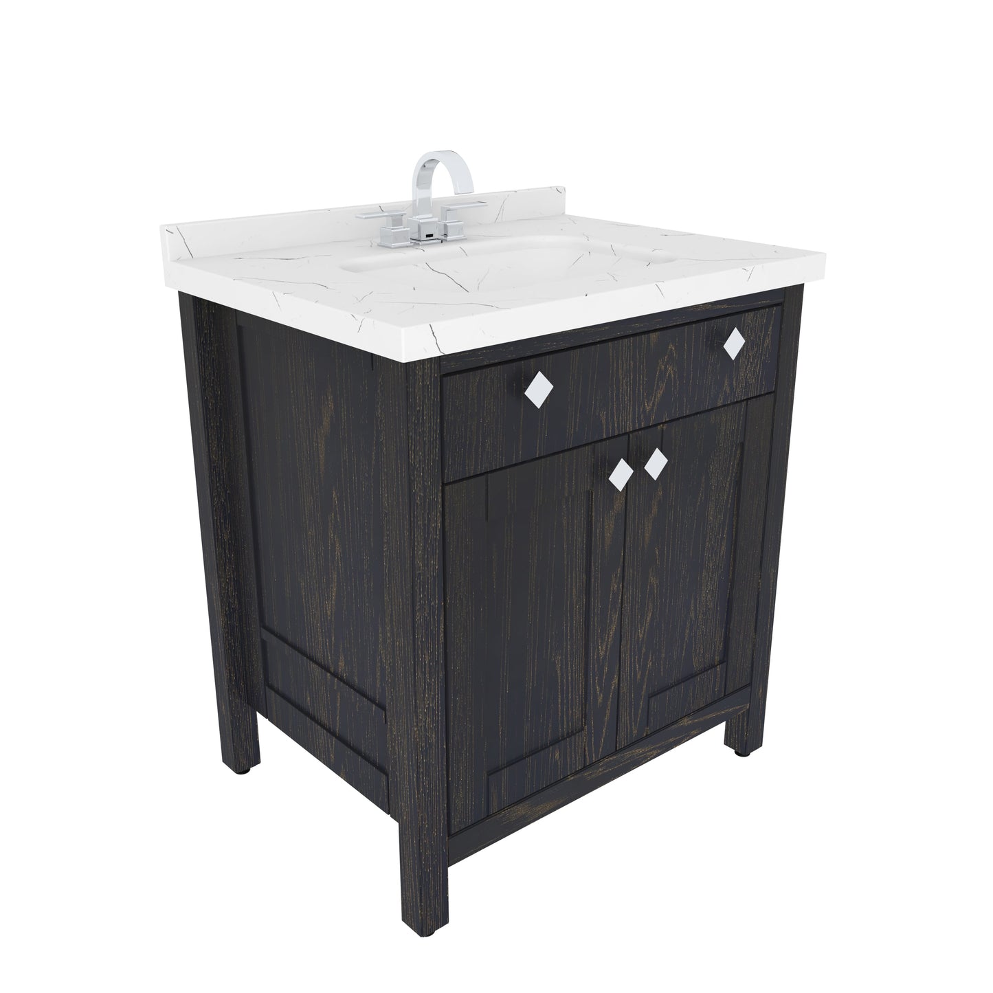 Bathroom Vanity Kardelen Bathroom Vanity-BV31DB01 Dark Blue 87 X 68 X 110 by DECOROTIKA | Souqify