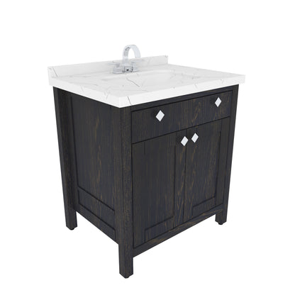 Bathroom Vanity Kardelen Bathroom Vanity-BV31DB01 Dark Blue 87 X 68 X 110 by DECOROTIKA | Souqify