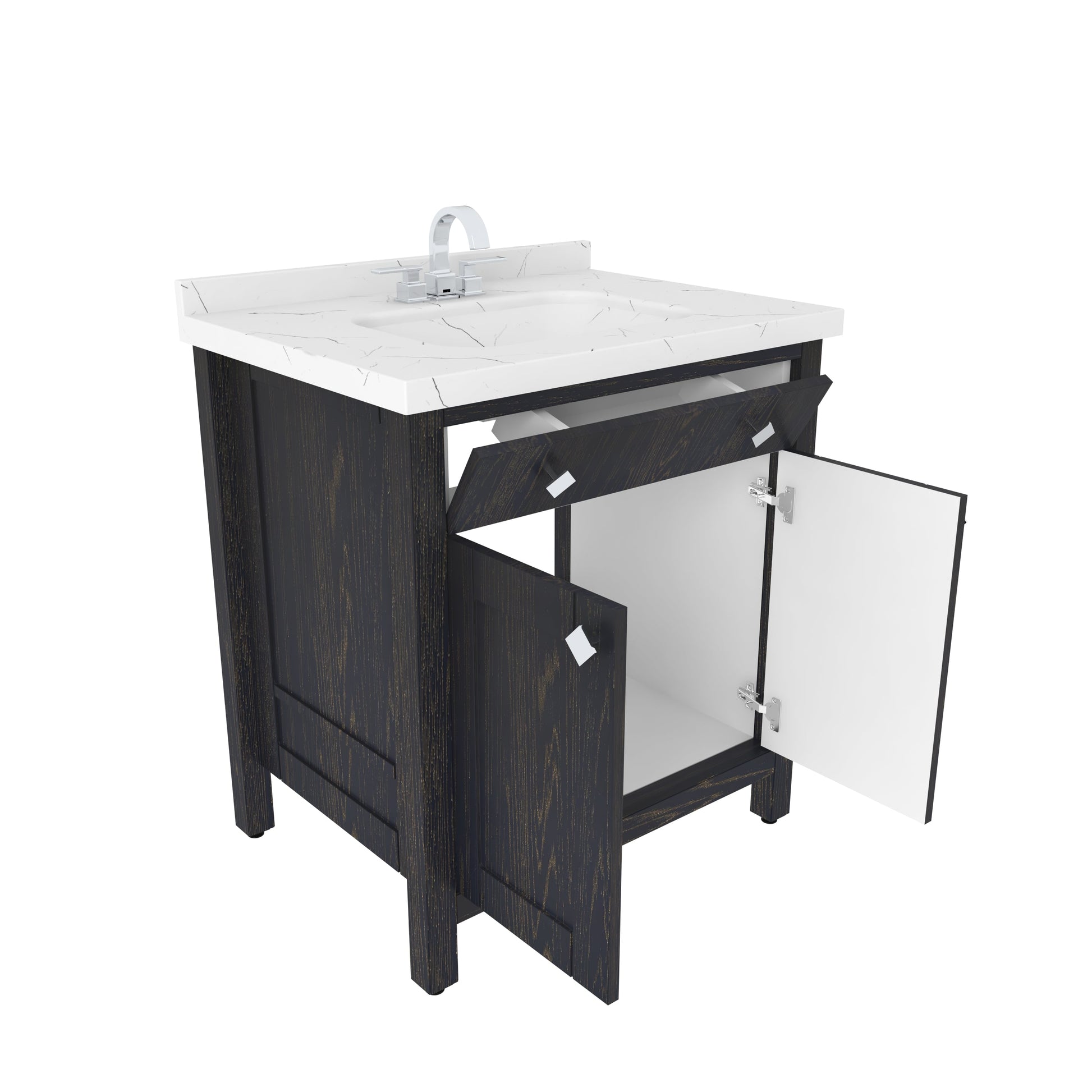 Bathroom Vanity Kardelen Bathroom Vanity-BV31DB01 Dark Blue 87 X 68 X 110 by DECOROTIKA | Souqify