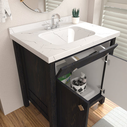 Bathroom Vanity Kardelen Bathroom Vanity-BV31DB01 Dark Blue 87 X 68 X 110 by DECOROTIKA | Souqify