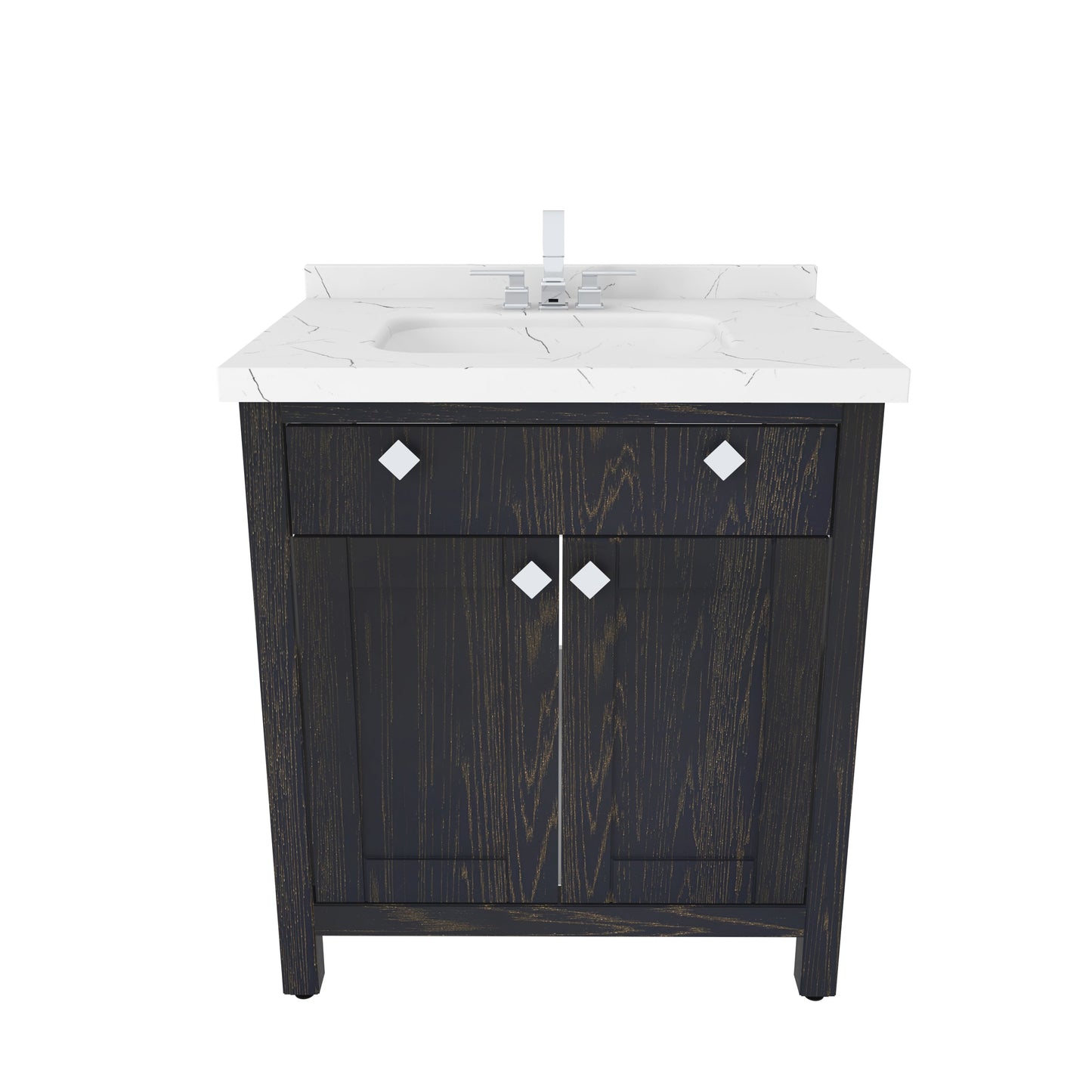Bathroom Vanity Kardelen Bathroom Vanity-BV31DB01 Dark Blue 87 X 68 X 110 by DECOROTIKA | Souqify