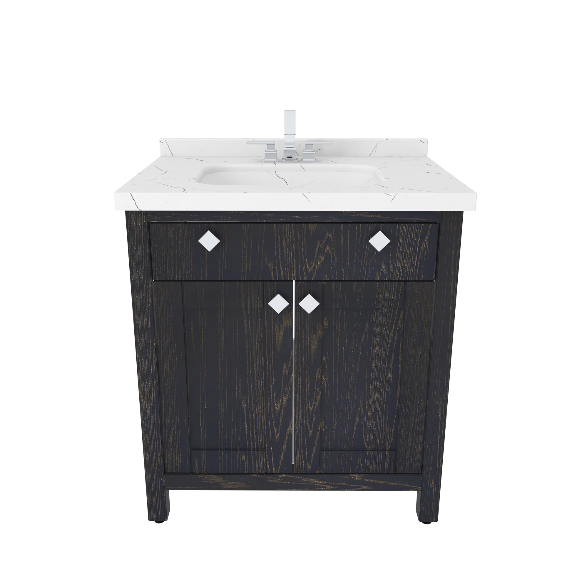 Bathroom Vanity Kardelen Bathroom Vanity-BV31DB01 Dark Blue 87 X 68 X 110 by DECOROTIKA | Souqify