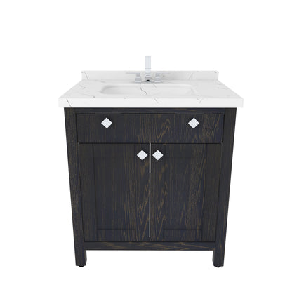 Bathroom Vanity Kardelen Bathroom Vanity-BV31DB01 Dark Blue 87 X 68 X 110 by DECOROTIKA | Souqify