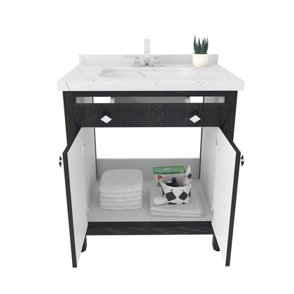 Bathroom Vanity Kardelen Bathroom Vanity-BV31DB01 Dark Blue 87 X 68 X 110 by DECOROTIKA | Souqify