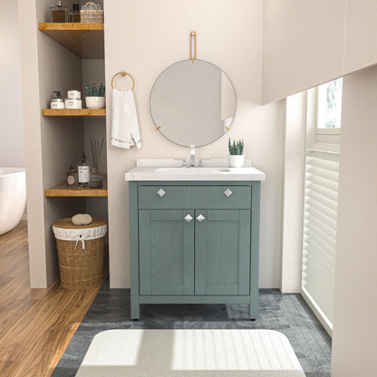 Bathroom Vanity Kardelen Bathroom Vanity-BV31SG01 Sea Green 87 X 68 X 110 by DECOROTIKA | Souqify