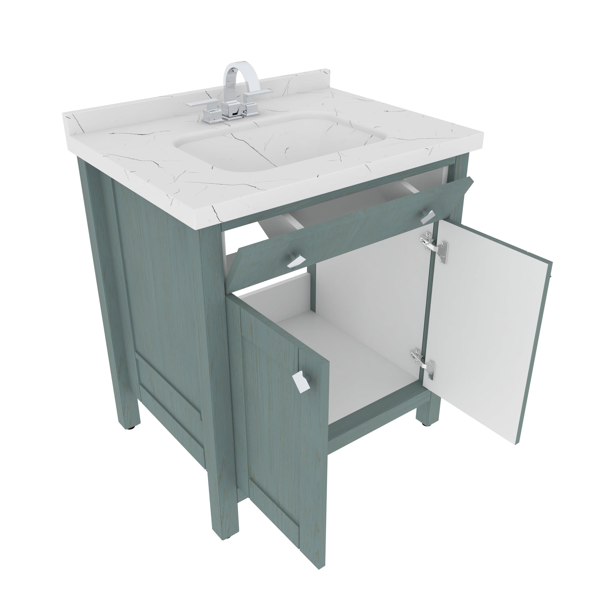 Bathroom Vanity Kardelen Bathroom Vanity-BV31SG01 Sea Green 87 X 68 X 110 by DECOROTIKA | Souqify