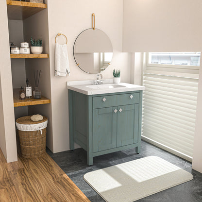 Bathroom Vanity Kardelen Bathroom Vanity-BV31SG01 Sea Green 87 X 68 X 110 by DECOROTIKA | Souqify