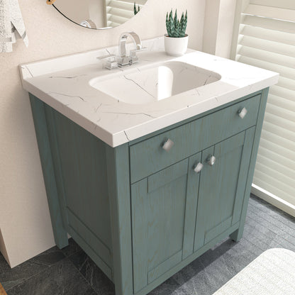 Bathroom Vanity Kardelen Bathroom Vanity-BV31SG01 Sea Green 87 X 68 X 110 by DECOROTIKA | Souqify