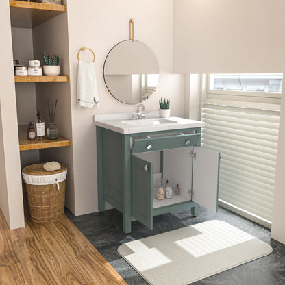 Bathroom Vanity Kardelen Bathroom Vanity-BV31SG01 Sea Green 87 X 68 X 110 by DECOROTIKA | Souqify