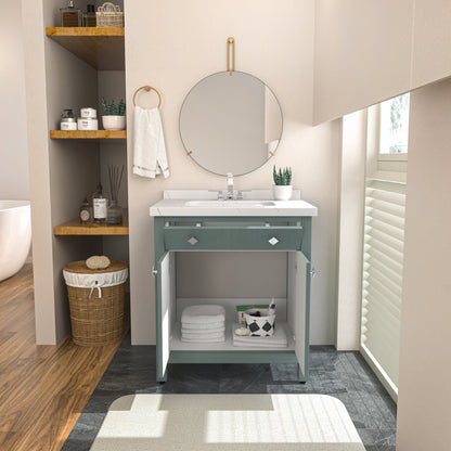 Bathroom Vanity Kardelen Bathroom Vanity-BV31SG01 Sea Green 87 X 68 X 110 by DECOROTIKA | Souqify
