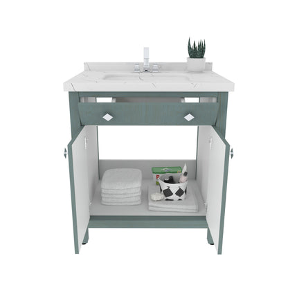 Bathroom Vanity Kardelen Bathroom Vanity-BV31SG01 Sea Green 87 X 68 X 110 by DECOROTIKA | Souqify